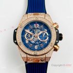 High Quality Replica Watches Hublot Big Bang Unico Iced Out Rose Gold Chrono watches 42mm